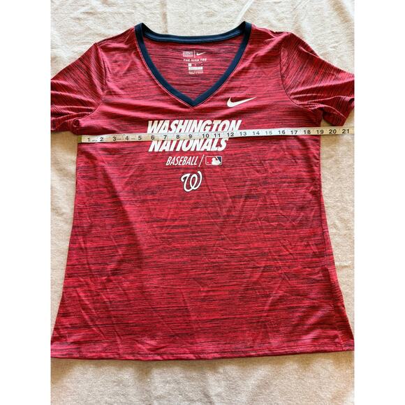 Nike MLB Authentic Washington Nationals Dri-Fit Short Sleeve Shirt Women's M - Picture 6 of 9